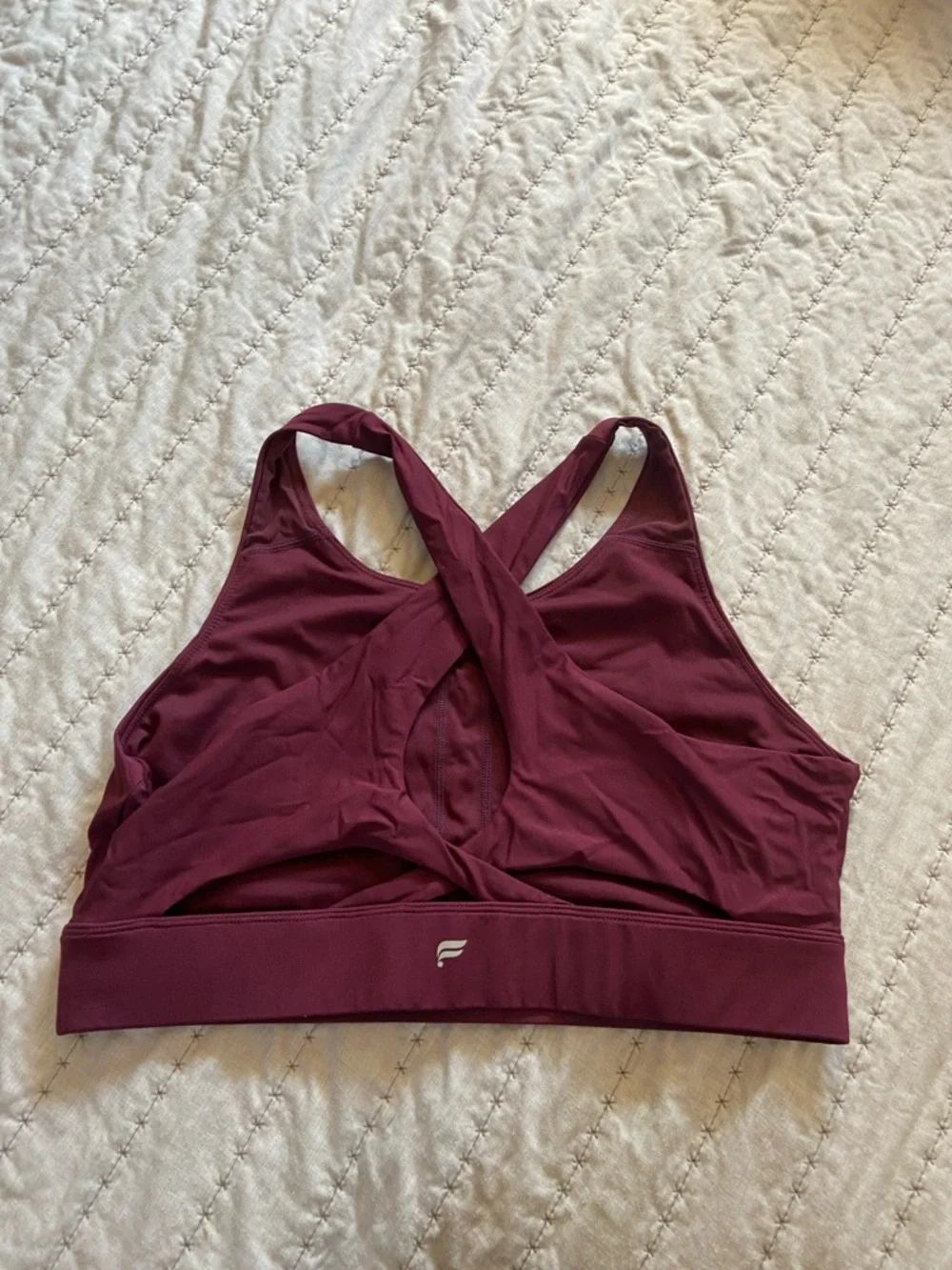 Fabletics Burgundy High-Waist Leggings & Sports Bra Set - Picture 5 of 5
